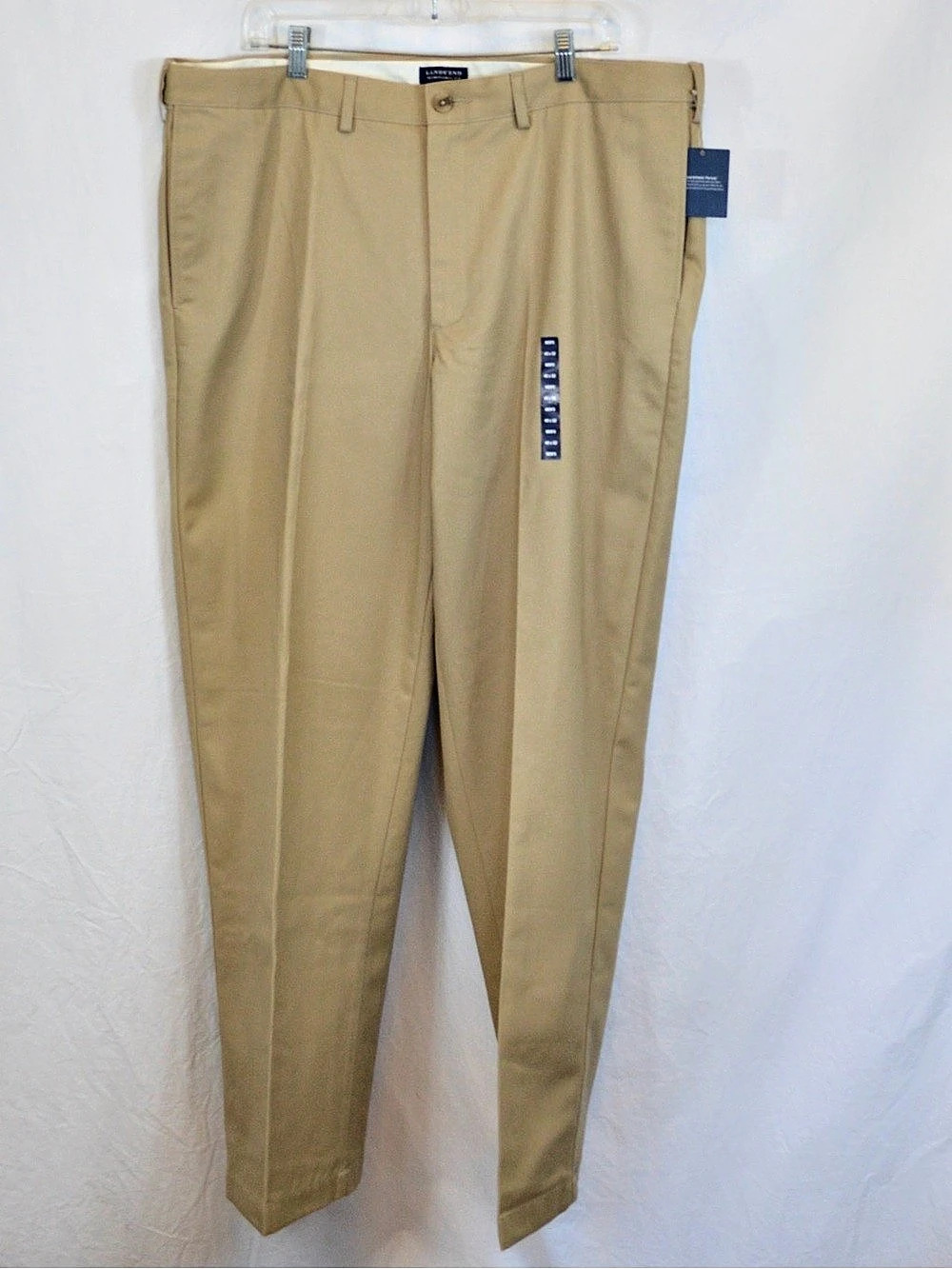 Lands' End Traditional Fit Chinos Men's Cotton Chinos Tan Waist 40 x 32 NWT